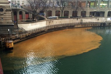 polluted Chicago River